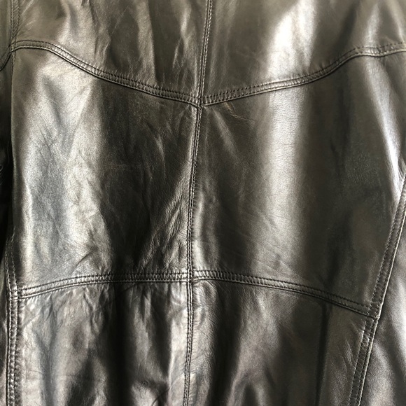 John F Gee Lambskin Leather Biker Bomber JACKET - Picture 10 of 11